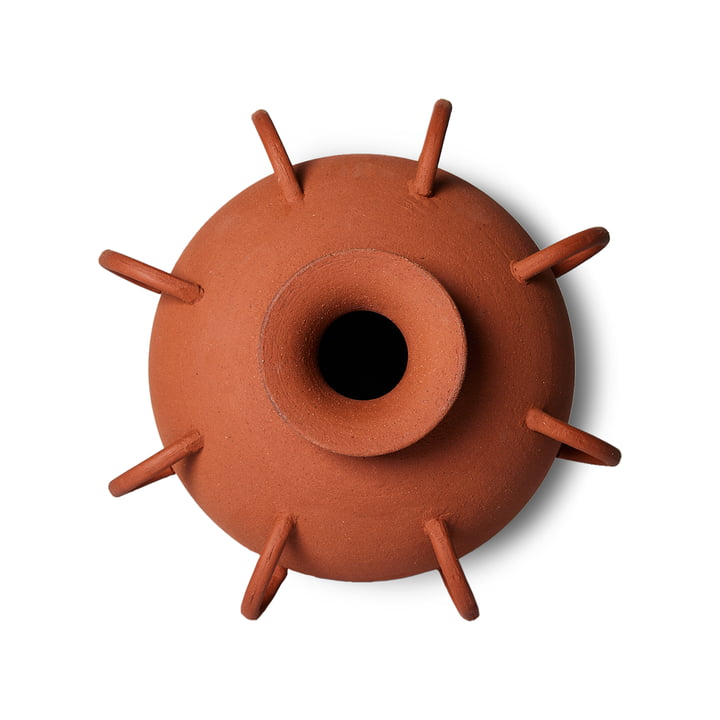 Objecten Terracotta vaas met handvat, naturel terracotta by HKliving