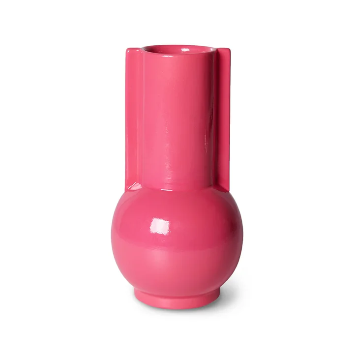 Keramische vaas van HKliving in het ontwerp hot pink