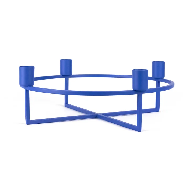 HANA - 4Flames Kandelaar, rond / blauw