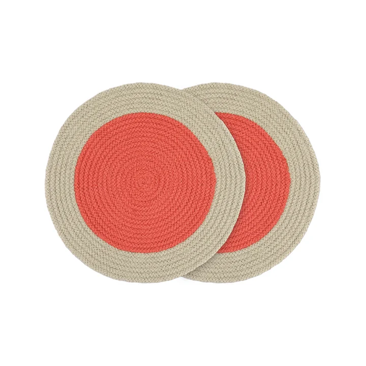 Katoenen placemats van Remember in het ontwerp raspberry