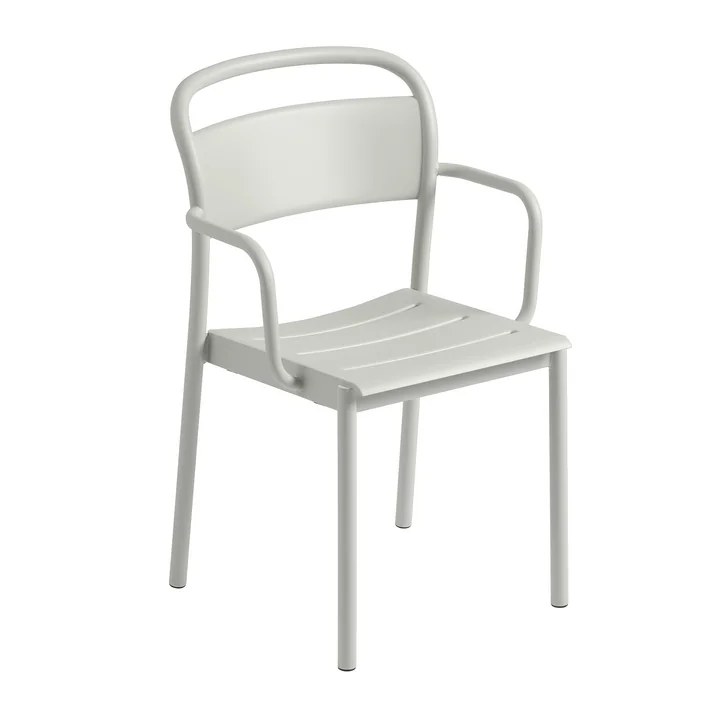 Linear Steel Armchair Buiten, grijs van Muuto
