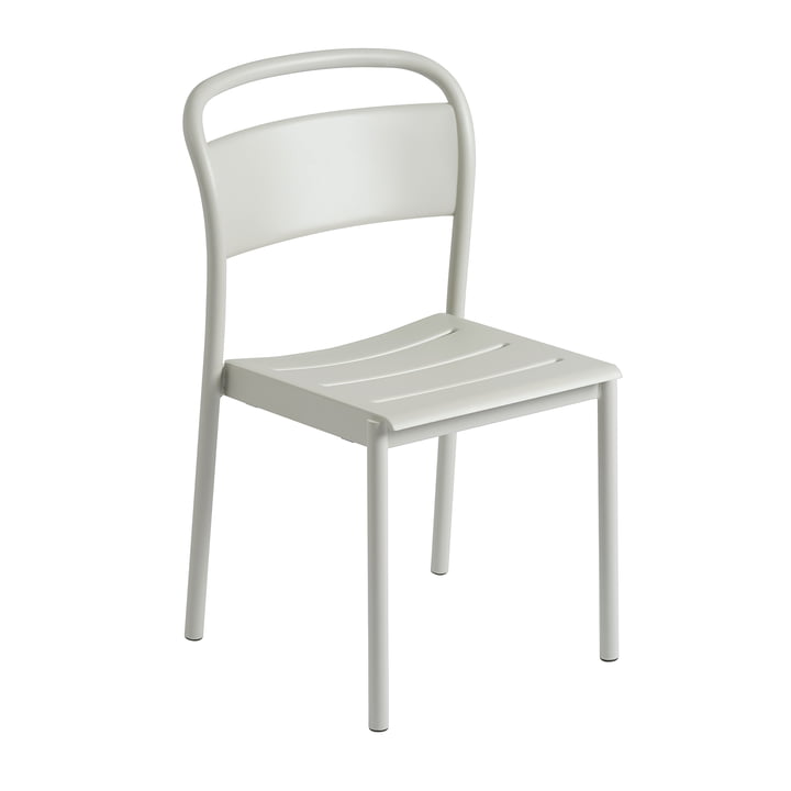 Linear Steel Side Chair Buiten, grijs van Muuto