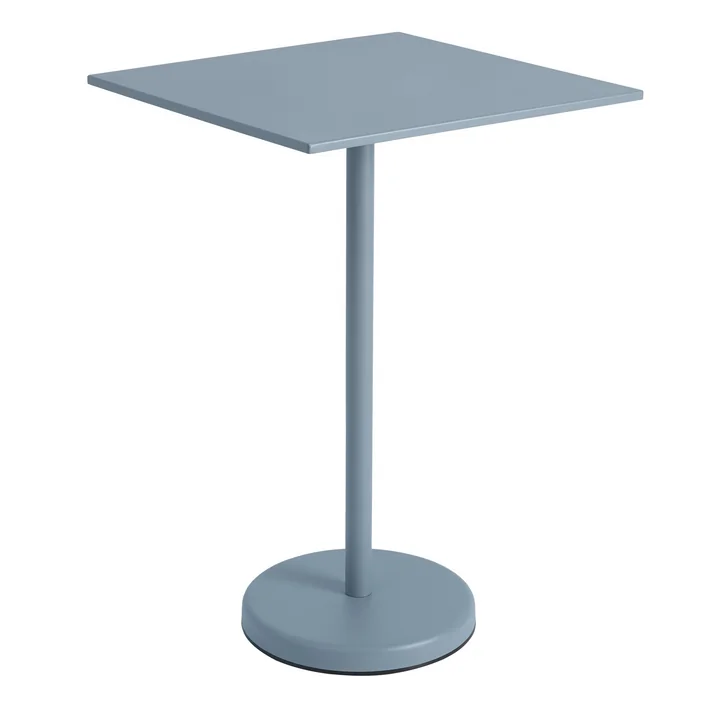 Linear Steel Bistrotafel Outdoor, H 105 cm, lichtblauw van Muuto