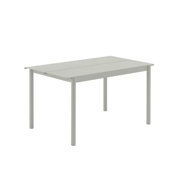 Lineair Stalen Tafel Buiten, 75 x 140 cm, grijs van Muuto