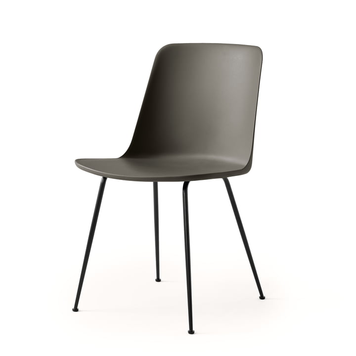 Rely Chair HW6, steengrijs / frame zwart van & Tradition
