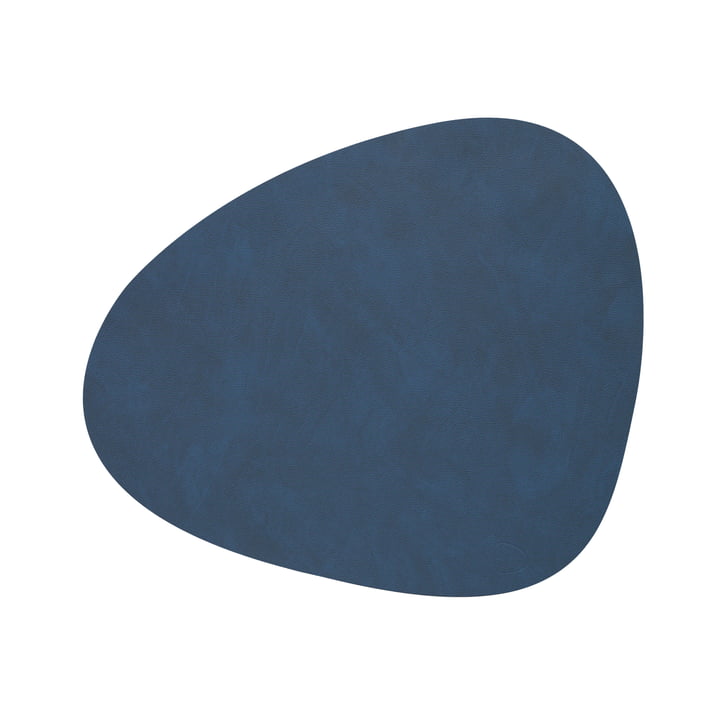 Placemat Curve M, 31 x 35 cm, Nupo midnight blue van LindDNA