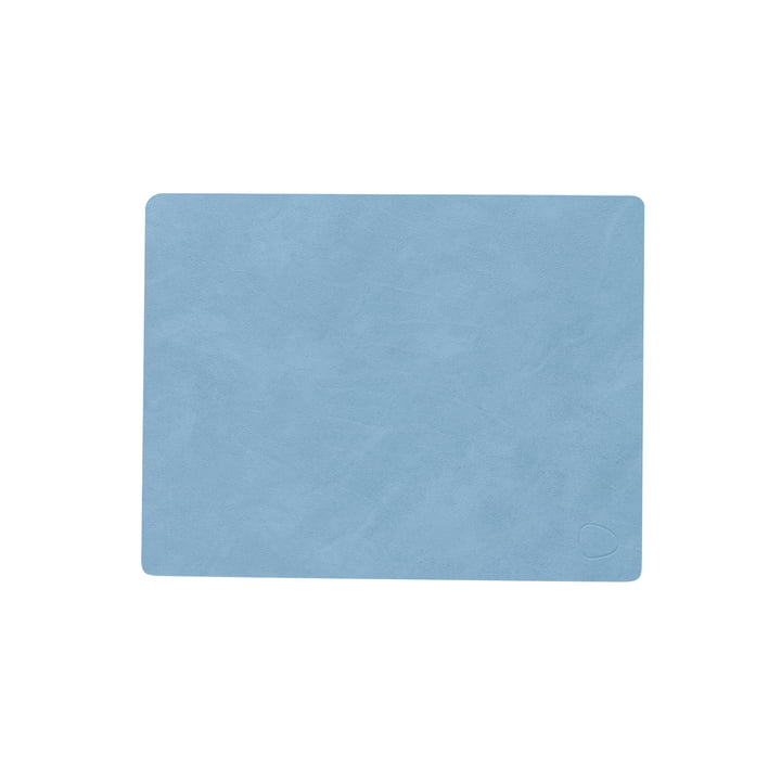 Placemat Square M, 3 4. 5 x 2 6. 5 cm, Nupo lichtblauw van LindDNA