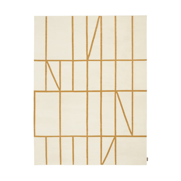 Kelim Untitled_AB13 Tapijt, 180 x 240 cm, beige/geel (0001 Sun light) van Kvadrat