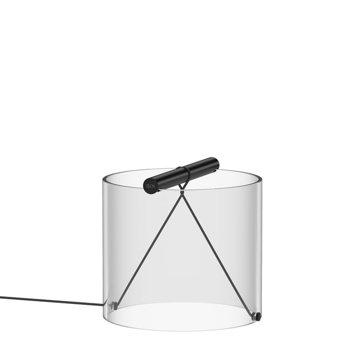 To-Tie LED tafellamp T1, Ø 20 cm, zwart geanodiseerd door Flos