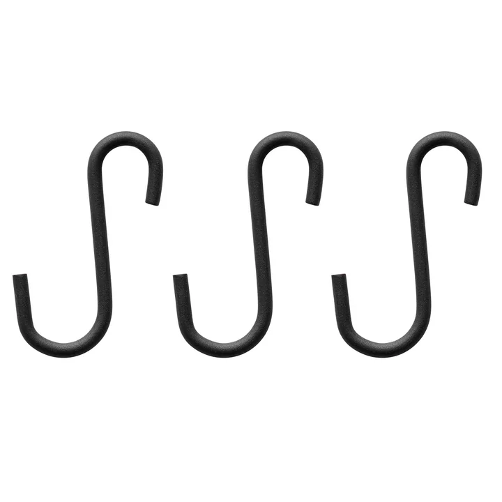 Nivo Plankhaak, zwart (set van 3) van Gejst