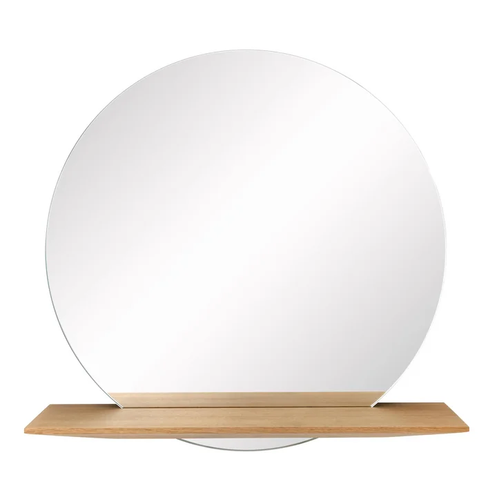 Cut Wandspiegel, Ø 75 cm, eik van Schönbuch