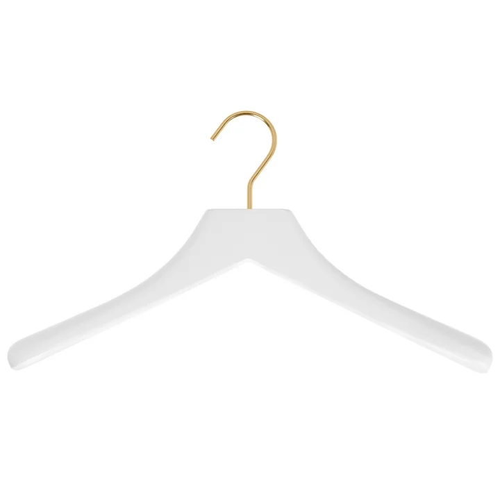 Kleerhanger 0112 , sneeuwwit / messing van Schönbuch