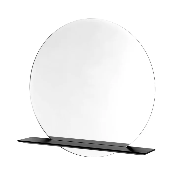 Cut Wandspiegel, Ø 75 cm, zwart van Schönbuch