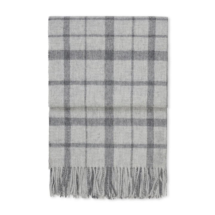 De Tweed deken van Elvang in de kleur grijs