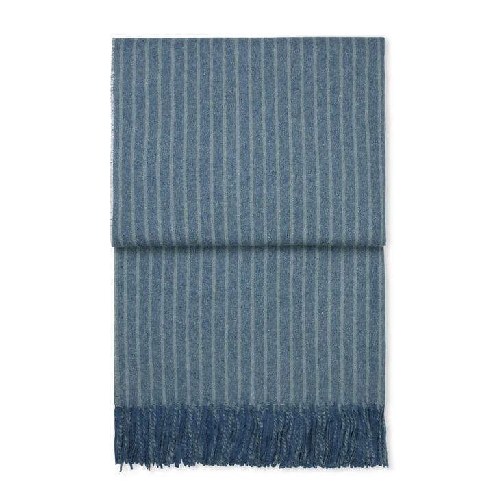 Stripes Deken van Elvang in de kleur mirage blue