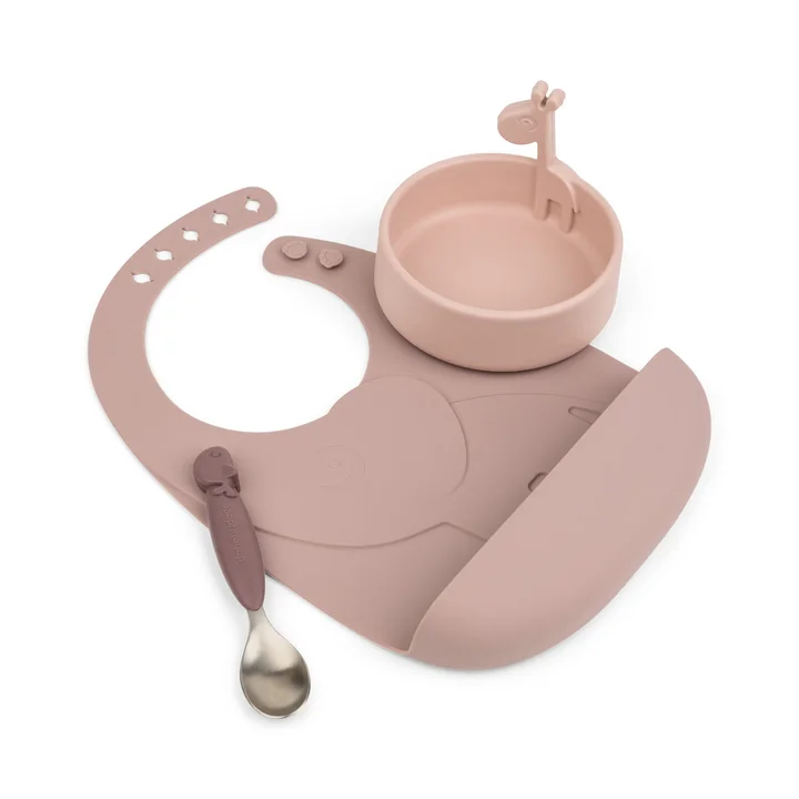 Peekaboo First Meal Deer Friends servies, roze van Done by Deer