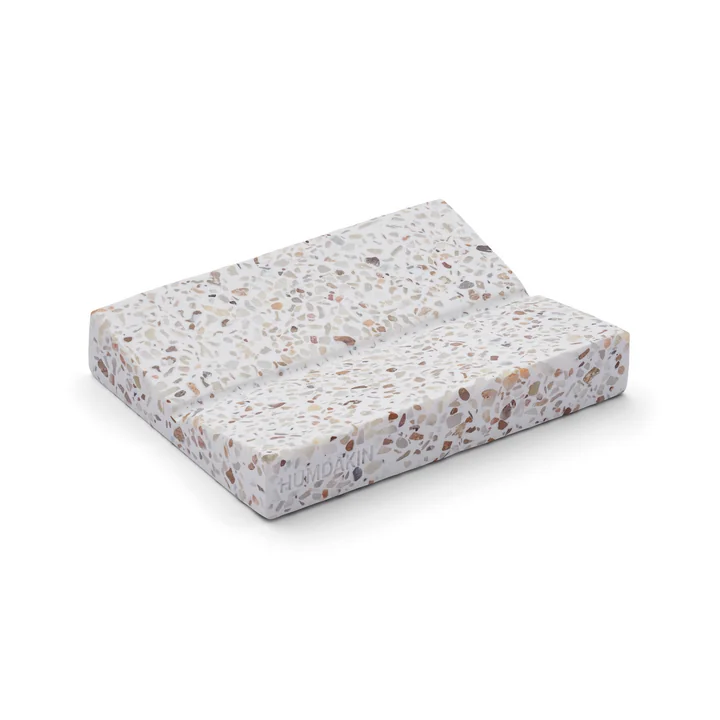 Terrazzo Zeepbakje, 12 x 9 cm, rood / beige van Humdakin