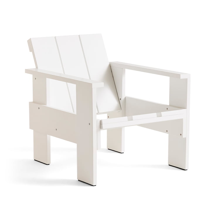 Crate Lounge Chair, L 77 cm, white van Hay