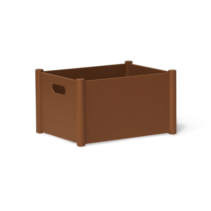 Pillar Storage Box M, kleibruin van Form & Refine