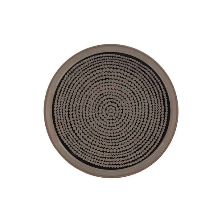 Oiva Siirtolapuutarha Bord Ø 13,5 cm, terra / zwart van Marimekko