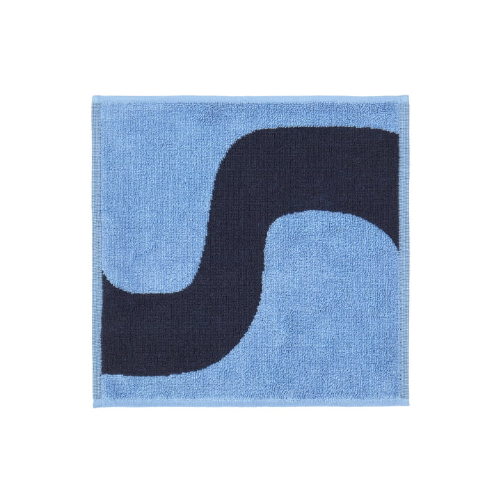 Seireeni Mini Towel 30 x 30 cm, lichtblauw / donkerblauw by Marimekko