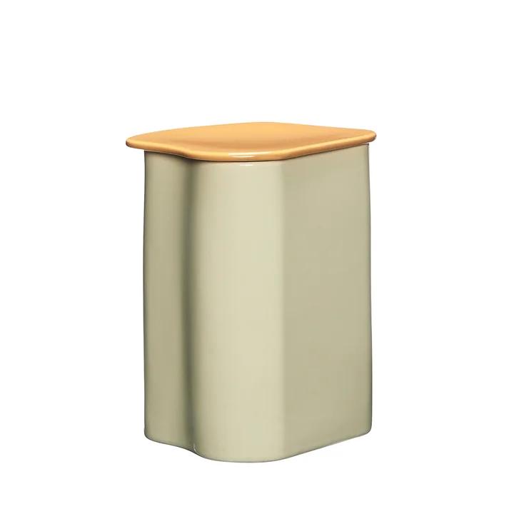 Amare berging met deksel klein, zand/bruin door Hübsch Interior