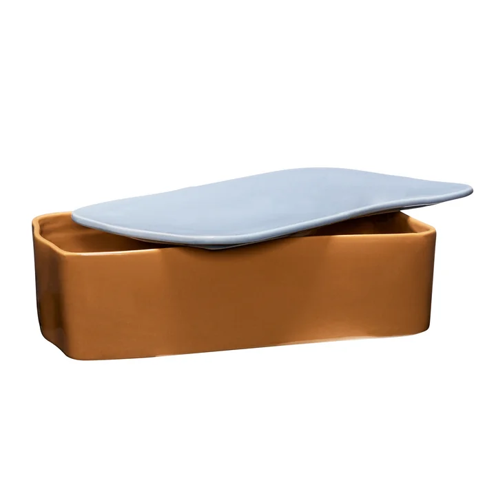 Amare Desk Organiser large, bruin / lichtblauw by Hübsch Interior