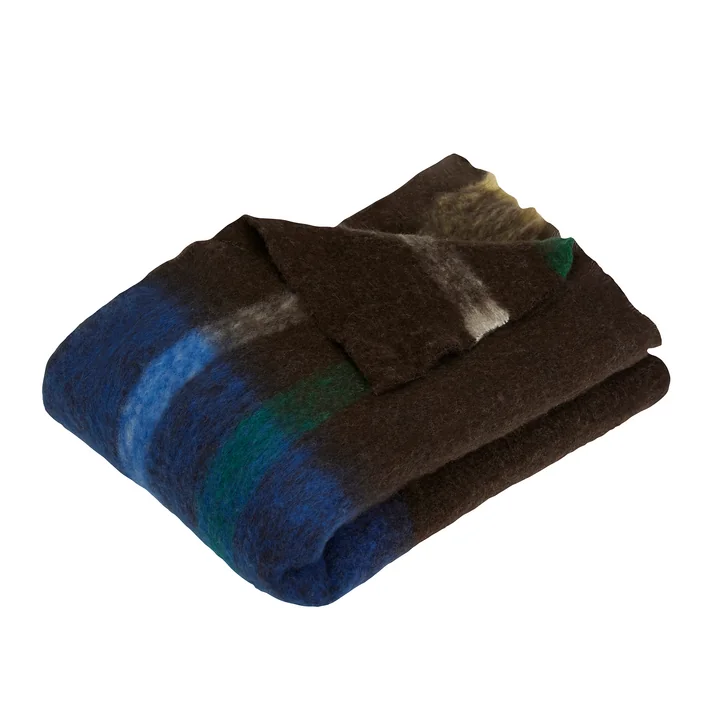 Graphic Deken 140 x 200 cm, bruin / veelkleurig van Hübsch Interior