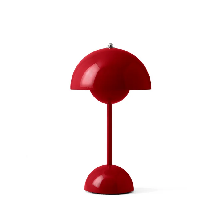 & Tradition - Flowerpot Accutafellamp VP9 met magnetische oplaadkabel, vermiljoen glanzend