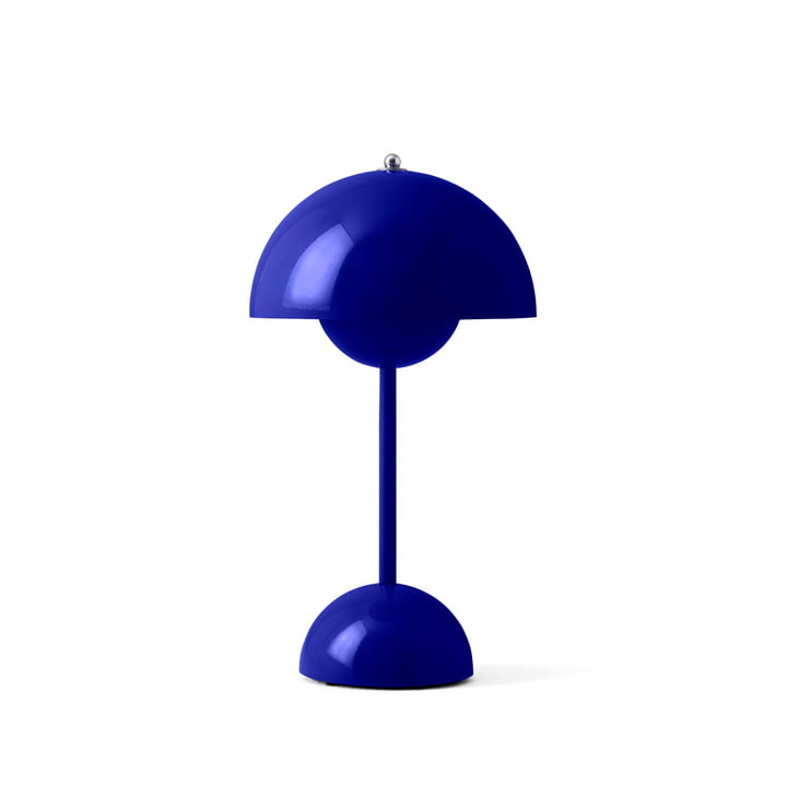 & Tradition - Flowerpot Accutafellamp VP9 met magnetische oplaadkabel, kobaltblauw glanzend