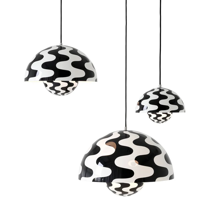 & Tradition - Flowerpot Hanglamp, zwart / wit