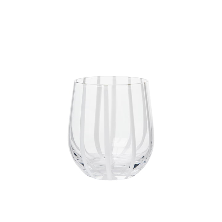 Broste Copenhagen - Stripe Drinkglas, H 10 cm