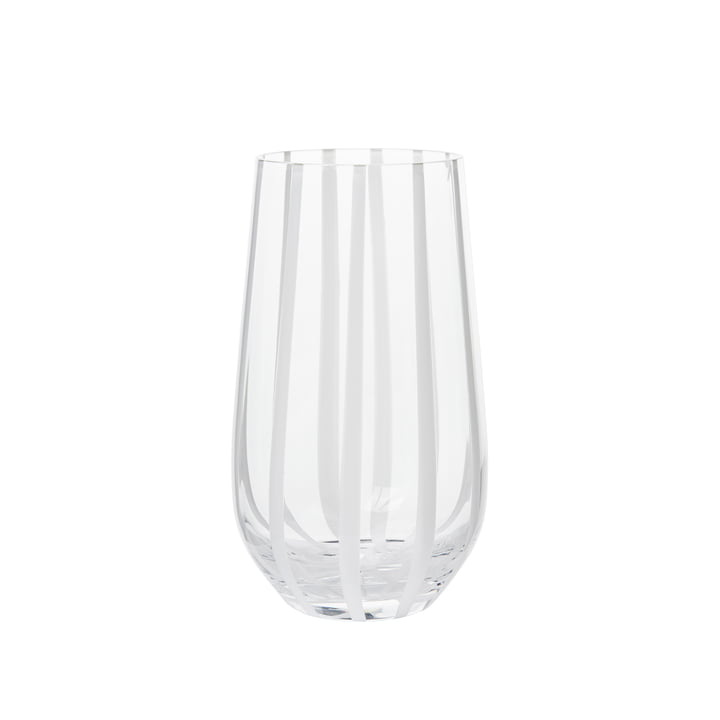 Broste Copenhagen - Stripe Drinkglas, H 15 cm