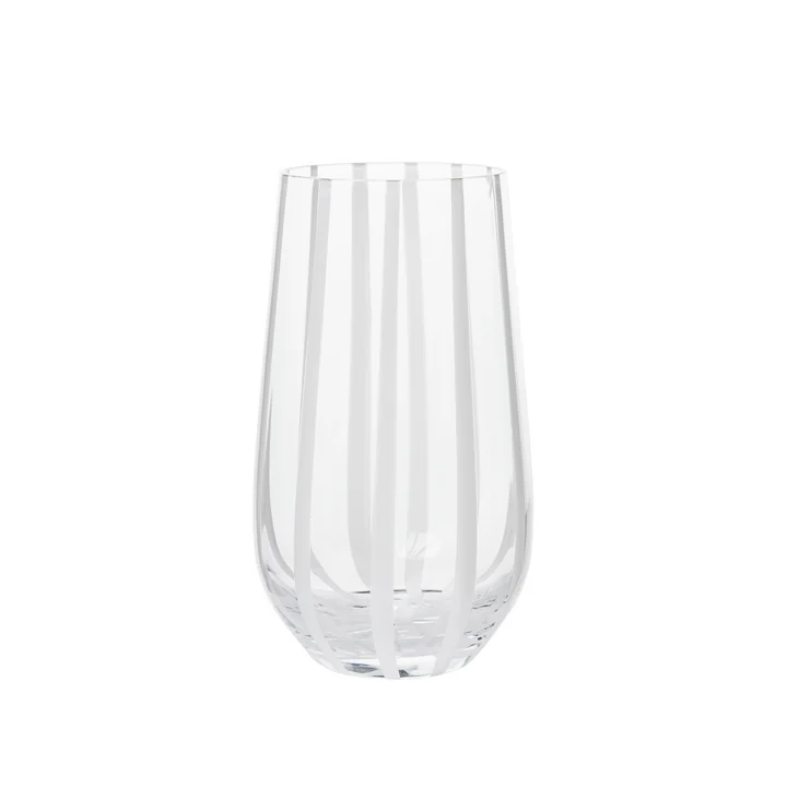 Broste Copenhagen - Stripe Drinkglas, H 15 cm