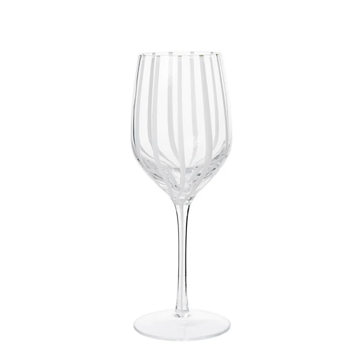 Broste Copenhagen - Stripe Wit wijnglas