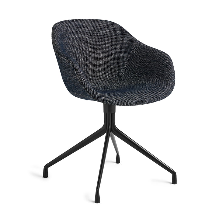 About A Chair AAC 221, Aluminium met poedercoating zwart / Fairway donkerblauw van Hay