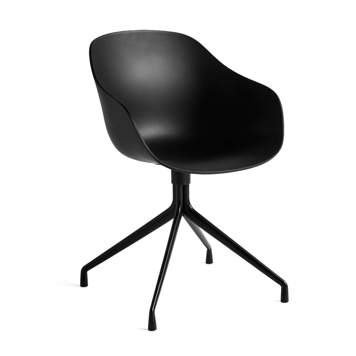 About A Chair AAC 220, aluminium gepoedercoat zwart / zwart by Hay