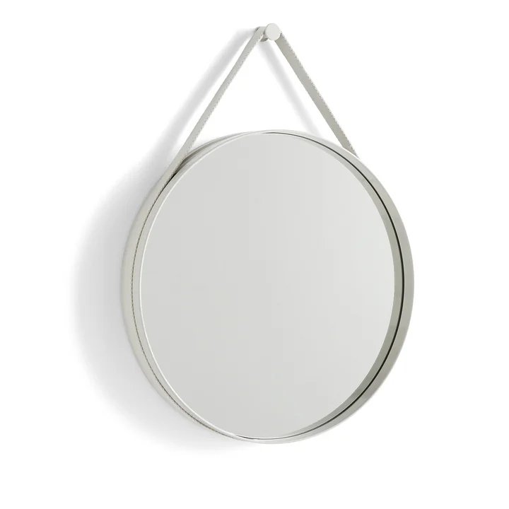 HAY - Strap Mirror Nr. 2, Ø 50 cm, lichtgrijs