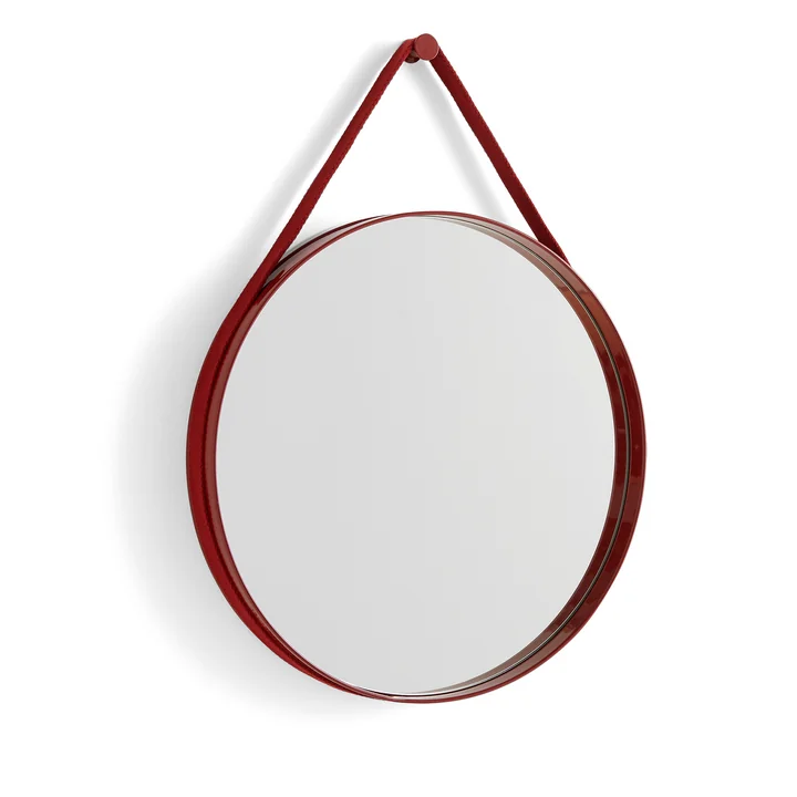 HAY - Strap Mirror Nr. 2, Ø 50 cm, rood