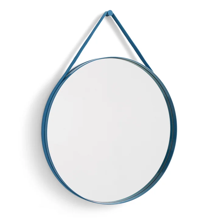 HAY - Strap Mirror Nr. 2, Ø 70 cm, blauw