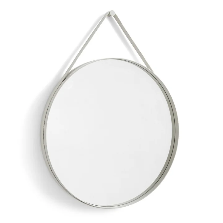 HAY - Strap Mirror Nr. 2, Ø 70 cm, lichtgrijs
