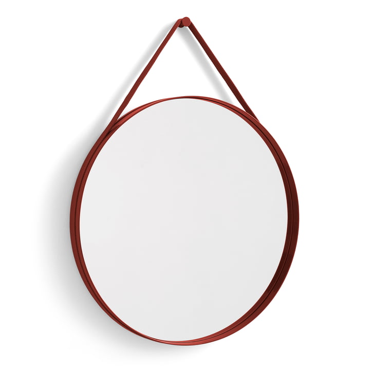 Hay - Strap Mirror Nr. 2, Ø 70 cm, rood