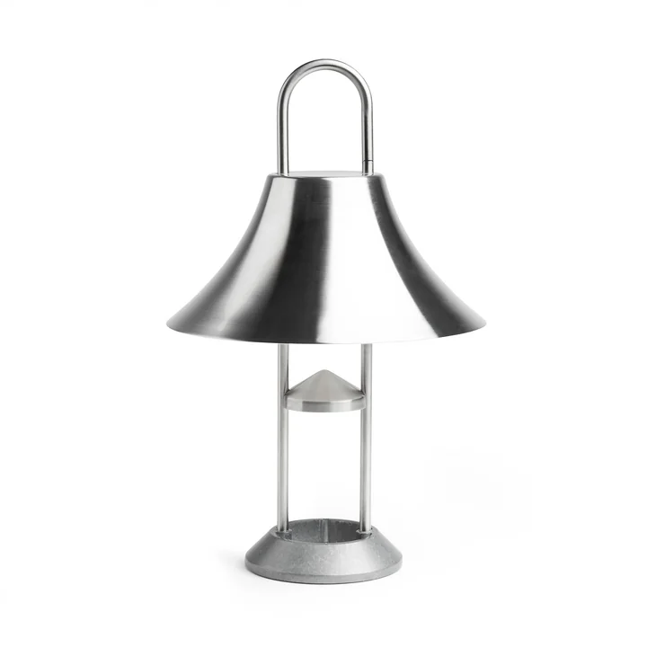 Mousqueton LED lamp, geborsteld roestvrij staal by HAY