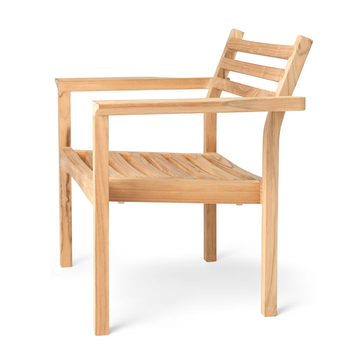 AH601 Outdoor Lounge Chair, teak onbehandeld door Carl Hansen