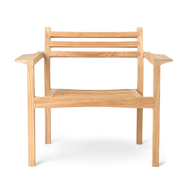 AH601 Outdoor Lounge Chair, teak onbehandeld door Carl Hansen