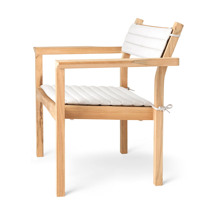 AH601 Outdoor Lounge Chair, teak onbehandeld door Carl Hansen