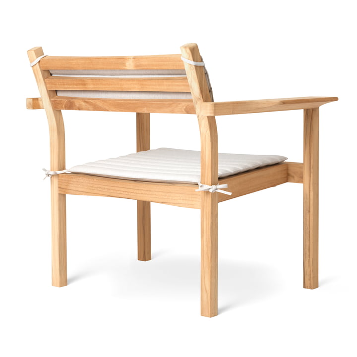 AH601 Outdoor Lounge Chair, teak onbehandeld door Carl Hansen