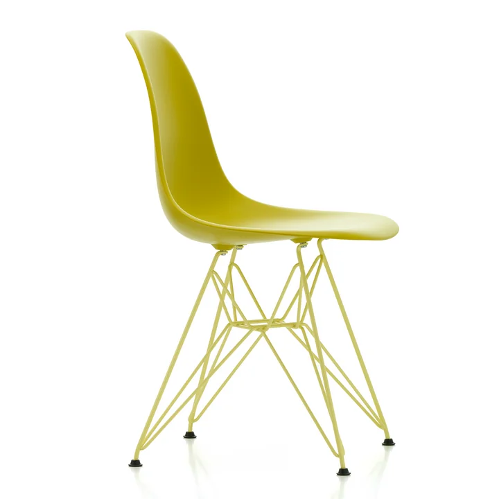 Vitra - Eames Plastic Bijzetstoel DSR, citroen / mosterd