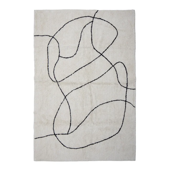 Bloomingville - Viga tapijt, 180 x 120 cm, wit