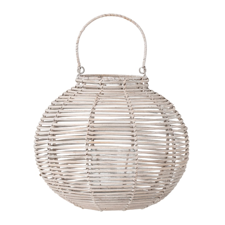 Bloomingville - Malua lantaarn met glas, Ø 30 cm, wit